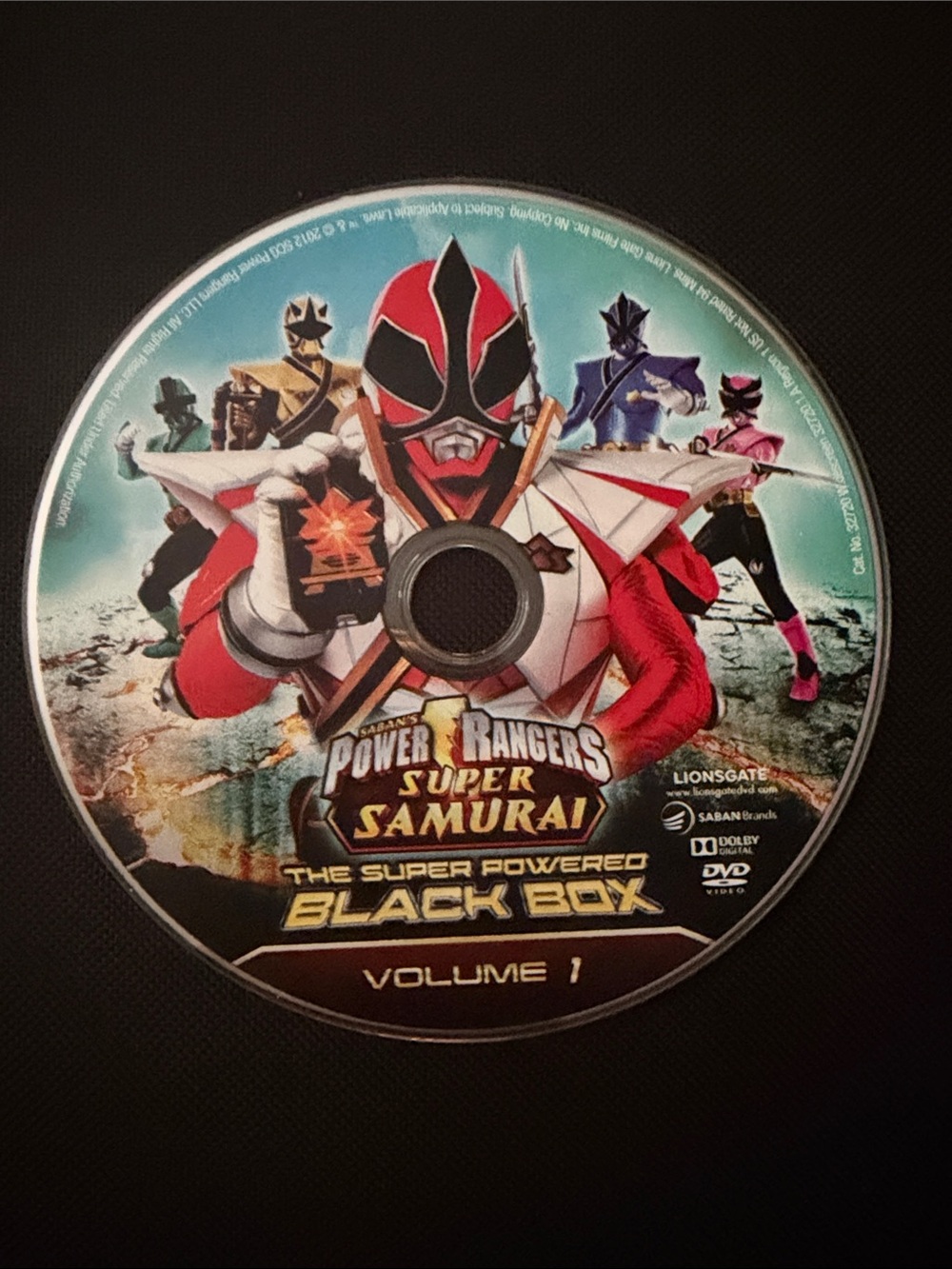 Power Ranger Super Samurai Volume 1 DVD - Red, White, Black, Blue, Pink, Yellow